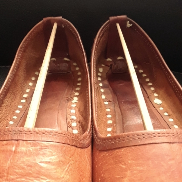 Handmade Camel Leather Flats from India. Tan. Size 8 - Picture 11 of 16